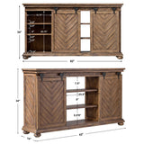 Primalia Barn Door Media Console - Light Brown by Uttermost - View 9