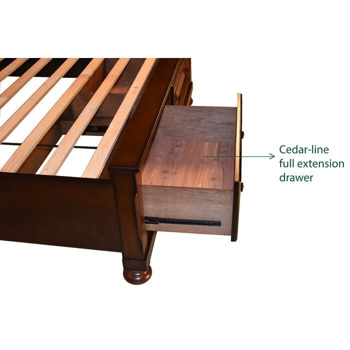 Baltimore King Storage Platform Bed Made with Wood in Dark Walnut - 808857551764 - Home Elegance USA - 4