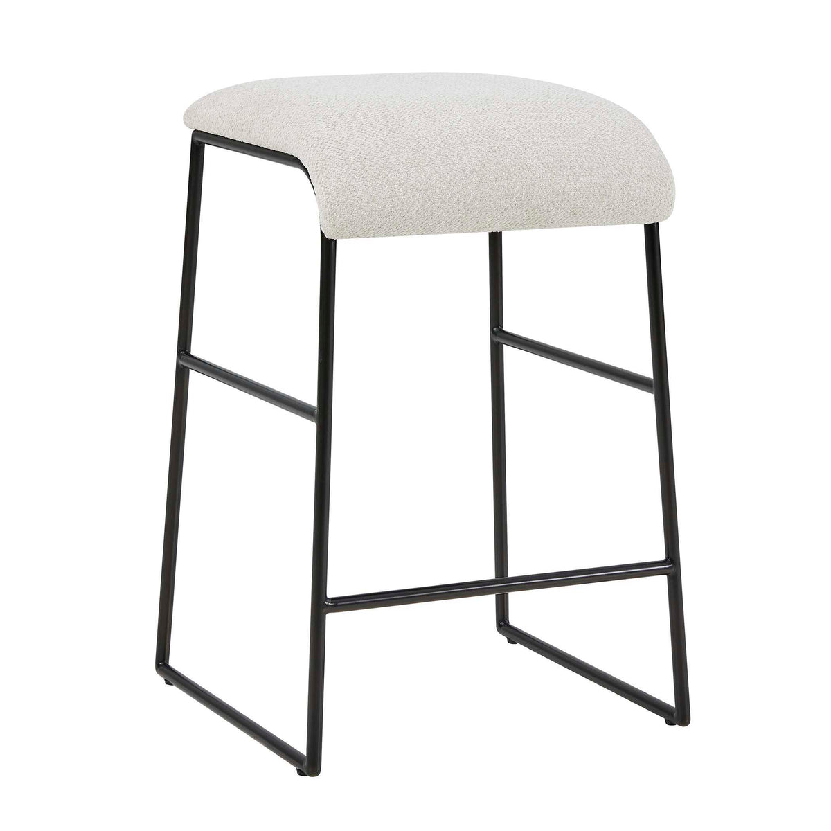 Arcane Counter Stool Ecru - Black / White by Uttermost - View 4
