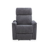 Luma Petite Power Lift Recliner With Power Headrest, Lumbar, Heat & Massage - Dark Gray | Flexsteel