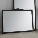 Wall Mirror - Sylvie French Provincial Rectangular Mantle Mirror Black