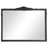 Wall Mirror - Sylvie French Provincial Rectangular Mantle Mirror Black