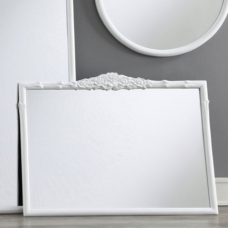 Wall Mirror - Sylvie French Provincial Rectangular Mantle Mirror White