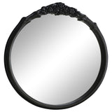 Wall Mirror - Sylvie French Provincial Round Wall Mirror Black