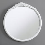 Wall Mirror - Sylvie French Provincial Round Wall Floor Mirror White