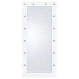 Floor Mirror - Zayan Full Length Floor Mirror With Lighting White High Gloss