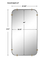 Pali Industrial Iron Mirror - Gold by Uttermost - View 8