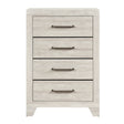 Contemporary Gray Oak Finish Storage Chest of 4x Drawers Wooden Bedroom Furniture 1pc