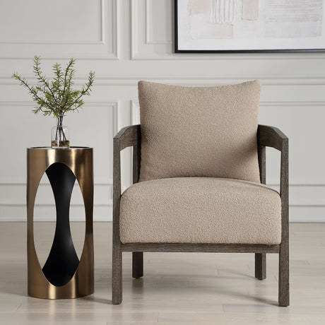 Sienna Sand Fabric Accent Chair - Light Brown by Uttermost - View 2