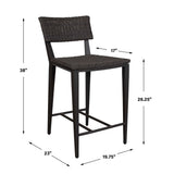 Calbas Outdoor Counter Stool - Black by Uttermost - View 8