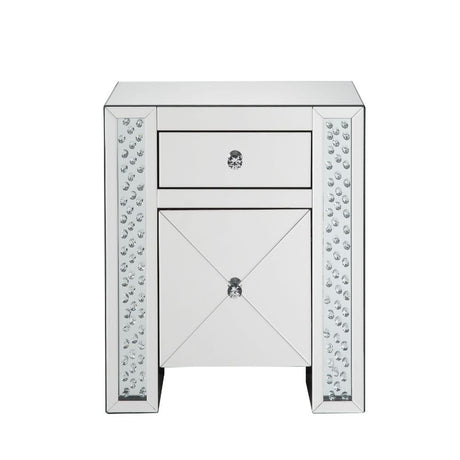 Acme - Nysa Accent Table 97026 Faux Crystals