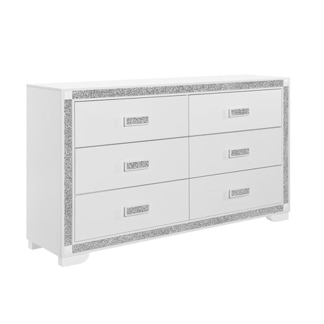 Soulmarie White 5PC Queen Bedroom Set - sold by Home Elegance USA