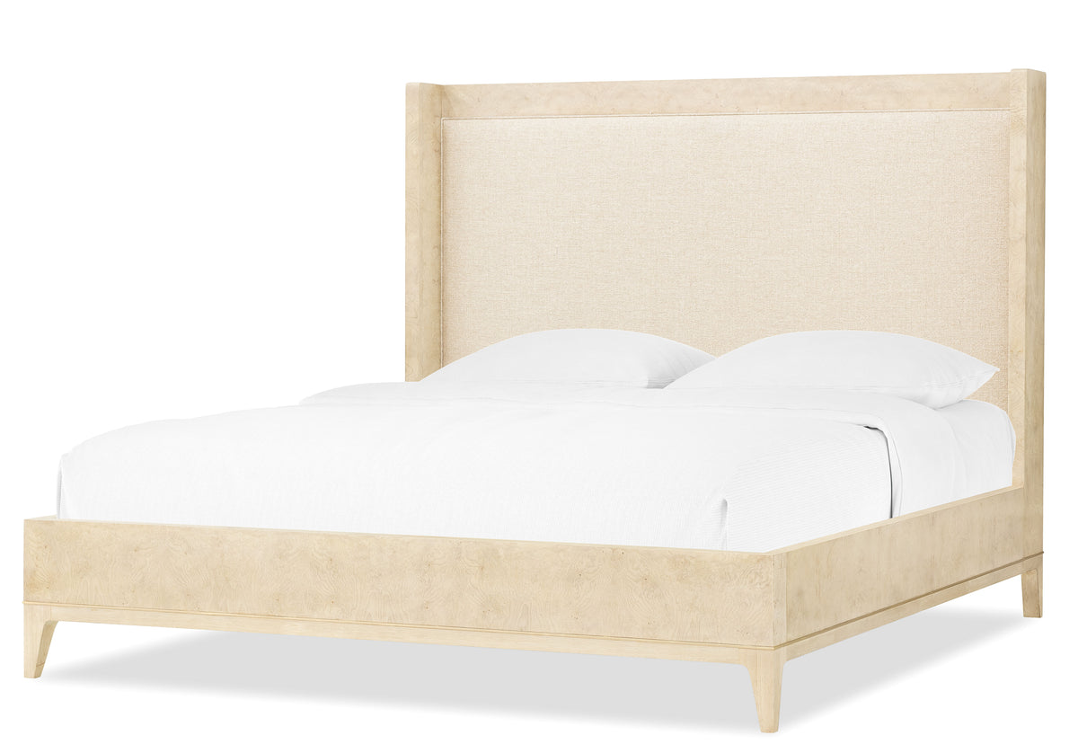 Archives King Burl Shelter Bed Alabaster - Beige by Hooker Furniture - View 2