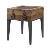 Acme - Kolin Accent Table 97138 Rustic Oak & Matte Gray Finish