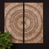 Lanciano Wood Wall Art - Light Brown by Uttermost - View 2