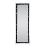 Acme - Nysa Floor Mirror 97158 Faux Crystals