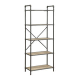 Acme - Itzel Bookshelf 97164 Antique Oak & Sandy Gray Finish