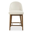 Stitches Leather Counter Stool White / Brown - White / Dark Brown by Uttermost - View 1