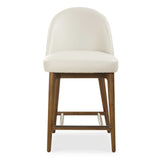Stitches Leather Counter Stool White / Brown - White / Dark Brown by Uttermost - View 1