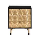 Acme - Alston Accent Table 97197 Black & Champagne Finish