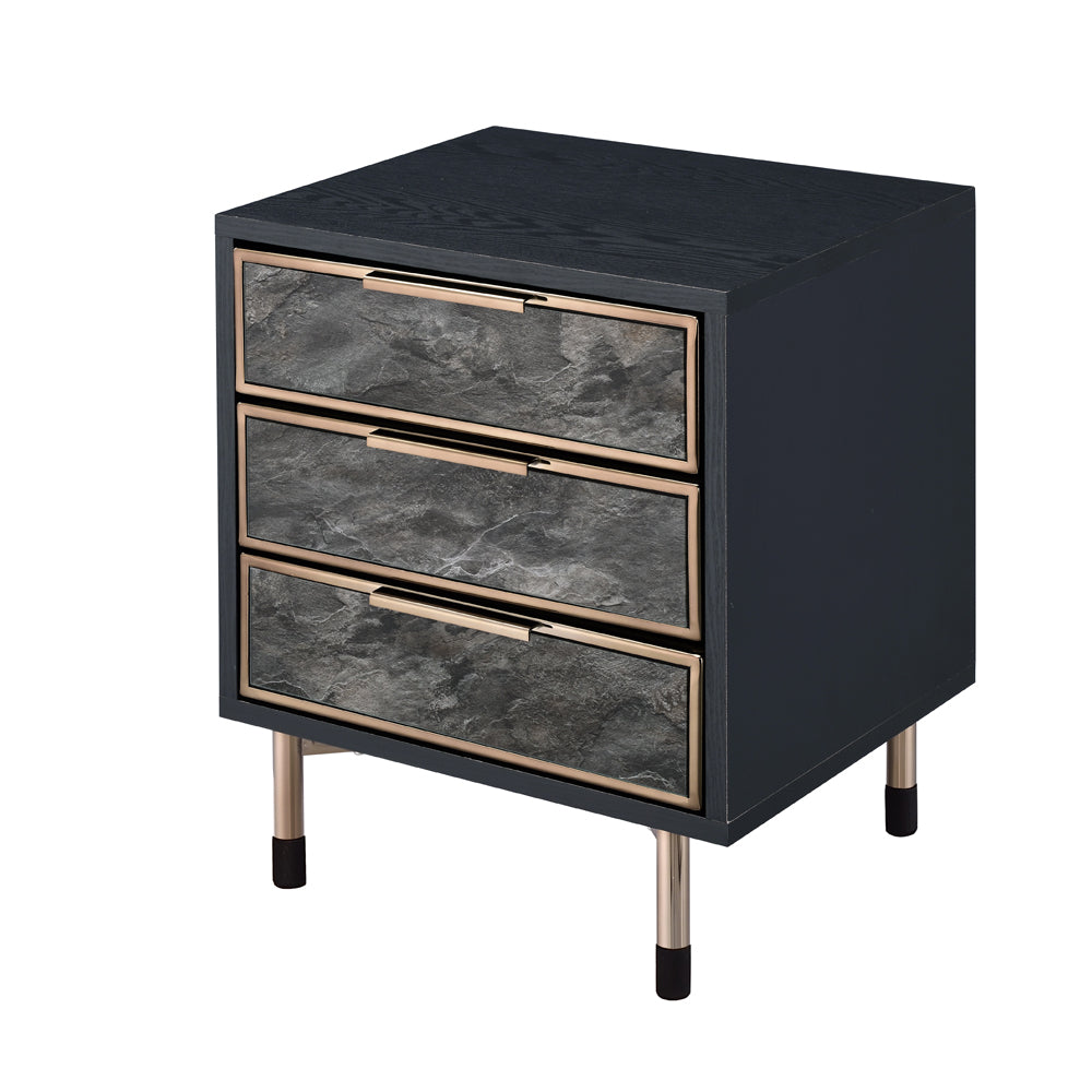 Acme - Arbyrd Accent Table 97199 Black & Champagne Finish