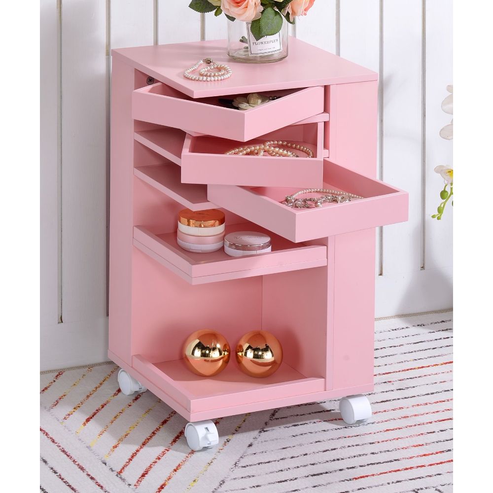 Acme - Nariah Cart 97218 Pink Finish