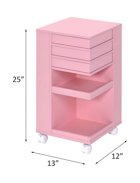 Acme - Nariah Cart 97218 Pink Finish