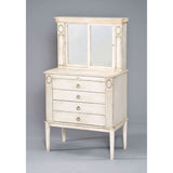 Acme - Leven Jewelry Armoire 97220 Antique White Finish