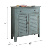 Acme - Winchell Console Cabinet 97247 Antique Blue Finish