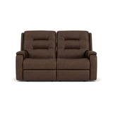 Arlo Transitional Leather Reclining Loveseat | Flexsteel