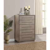 Prescott Taupe Oak 5-drawer Bedroom Chest