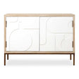 Weimar 2 Door Cabinet White / Woodtone - White / Light Brown by Uttermost - View 1