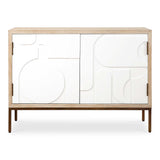 Weimar 2 Door Cabinet White / Woodtone - White / Light Brown by Uttermost - View 1