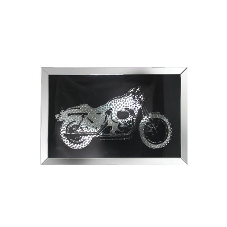 Acme - Nevina Wall Art 97317 Mirrored & Faux Crystal Motor