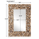 Timberwood Rectangular Mirror - Light Brown by Uttermost - View 5