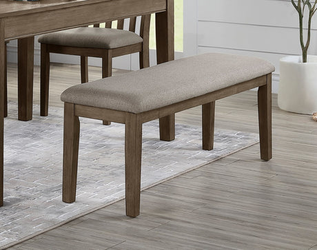 Country Casual Styling 6pc Dining Set Dining Table with Drawers Bench Side Chairs Wire Brushed Brown Finish Wooden Furniture - sold by Home Elegance USA