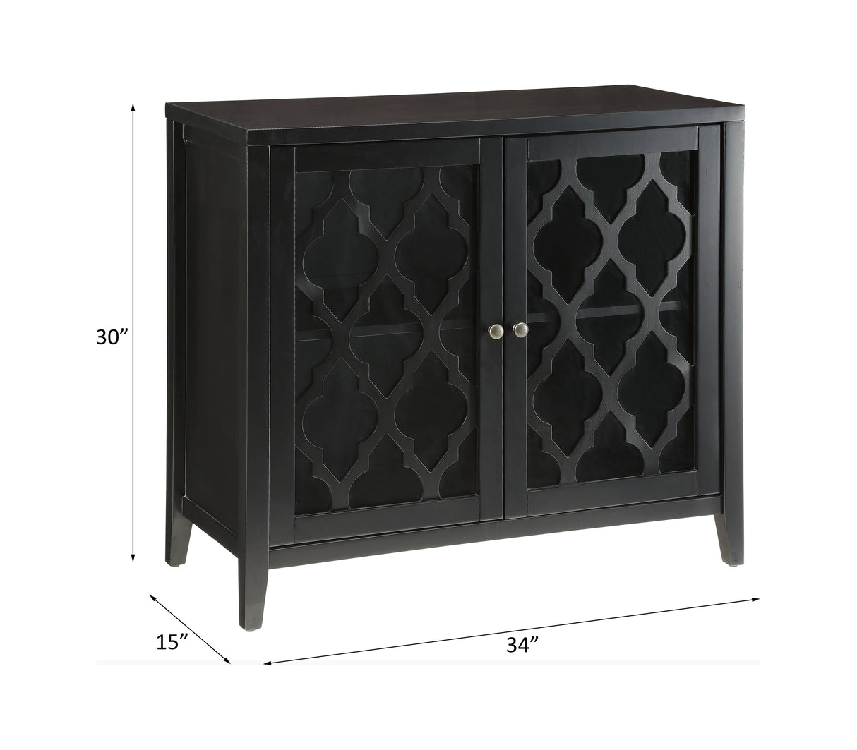 Acme - Ceara Console Cabinet 97382 Black Finish