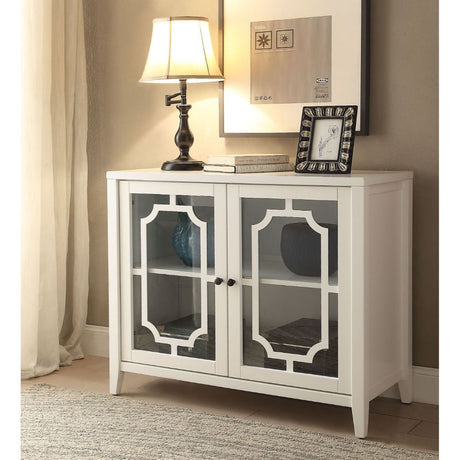 Acme - Ceara Console Cabinet 97384 White Finish