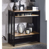 Acme - Winam Accent Table 97412 Antique Oak & Black Finish