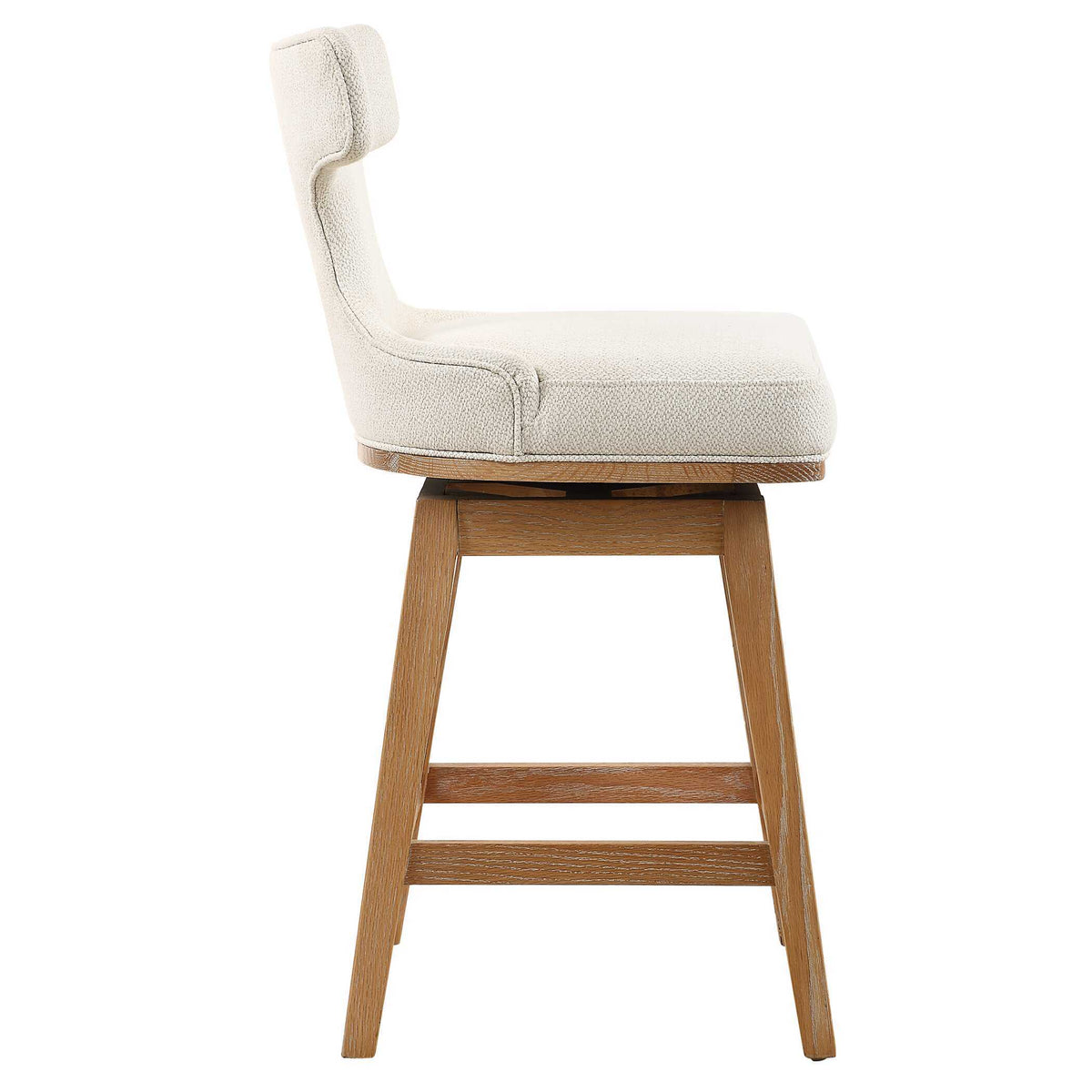 Klismos Fabric Counter Stool - White by Uttermost - View 5