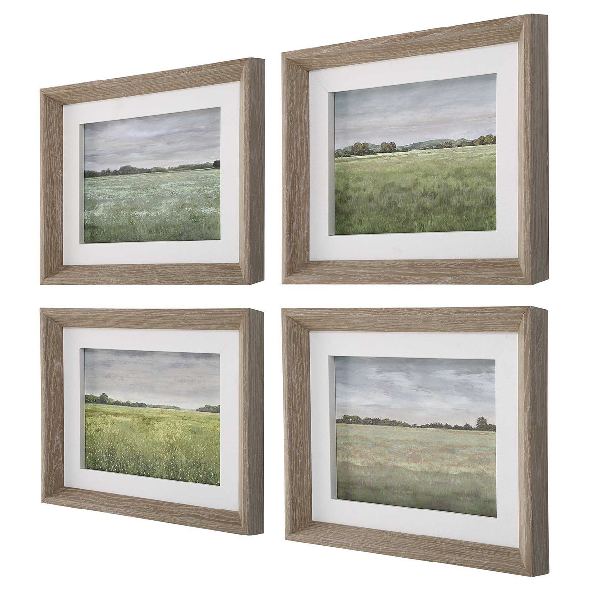 Quiet Meadows Framed Prints (Set of 4) - Green by Uttermost - View 3