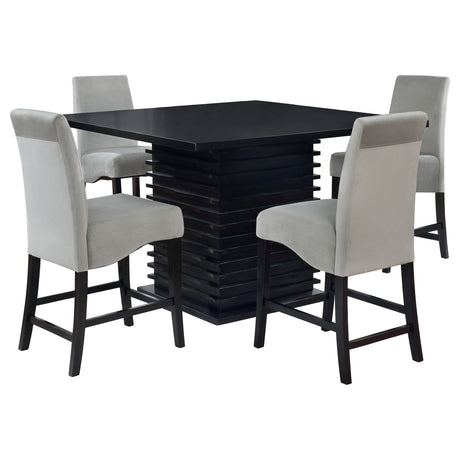 Shandra Grey and Black 5-piece Dining Set - sold by Home Elegance USA