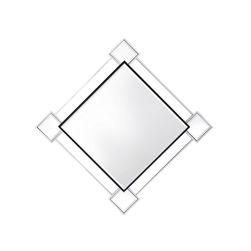 Acme - Asbury Accent Mirror 97467 Mirrored & Chrome Finish
