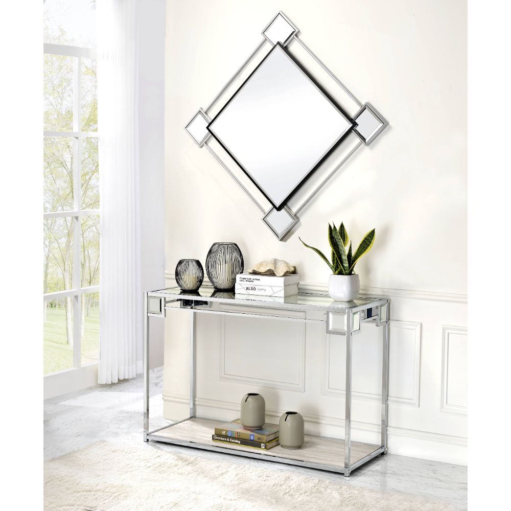 Asbury Accent Mirror 97467 Mirrored & Chrome Finish | Acme - 97467 - Home Elegance USA - 3