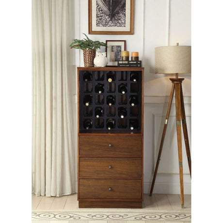 Acme - Wiesta Wine Cabinet 97542 Walnut Finish