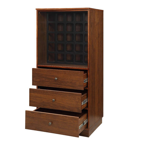 Acme - Wiesta Wine Cabinet 97542 Walnut Finish