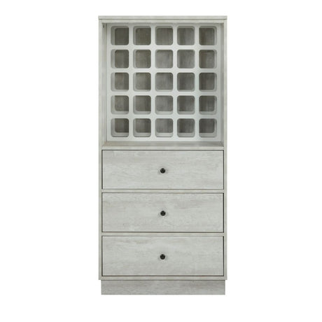 Acme - Wiesta Wine Cabinet 97544 Antique White Finish