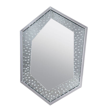 Acme - Nysa Accent Mirror 97570 Mirrored & Faux Crystals