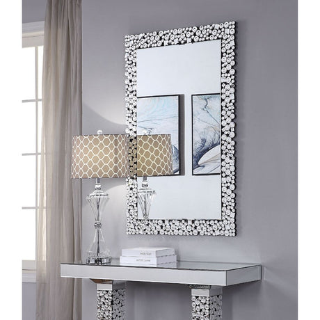 Acme - Kachina Accent Mirror 97574 Mirrored & Faux Gems