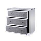 Acme - Noralie Console Cabinet 97582 Mirrored & Faux Diamonds